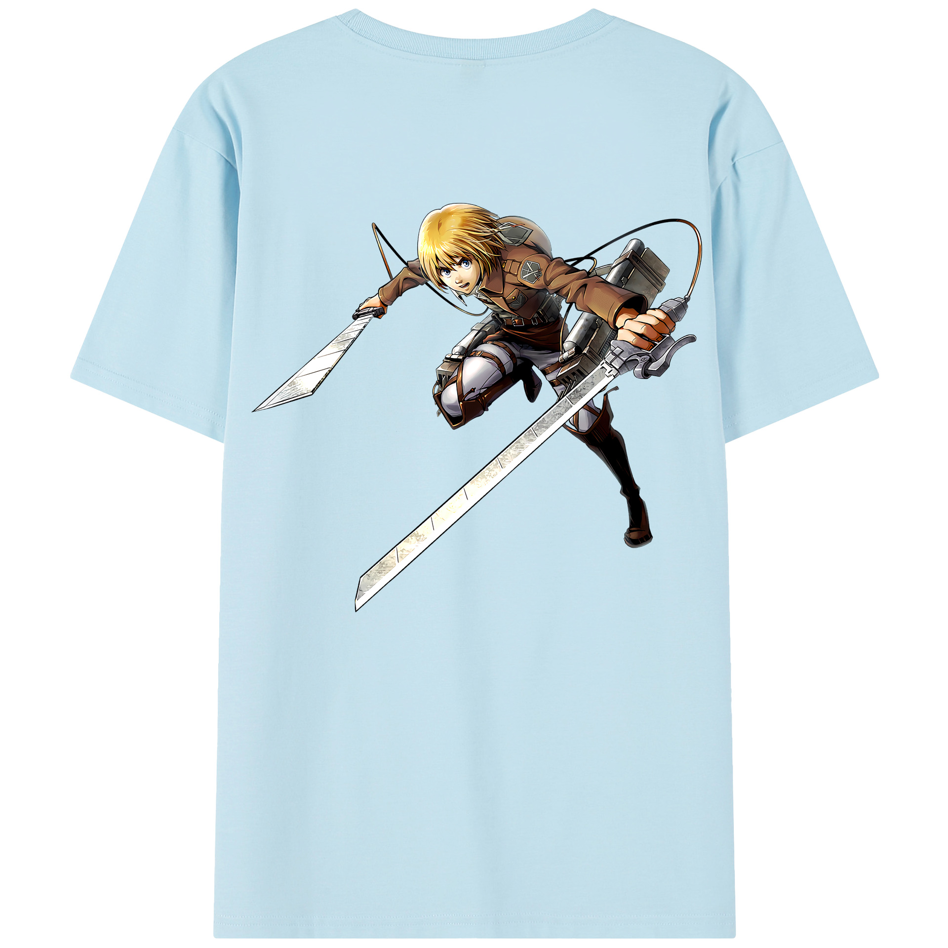 （画像用） 進撃の巨人 アルミン·アルレルト Attack on Titan Armin Arlert 綿100％半袖Tシャツ（背面プリント）